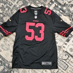 Nike Black and Red Men's Football Jersey